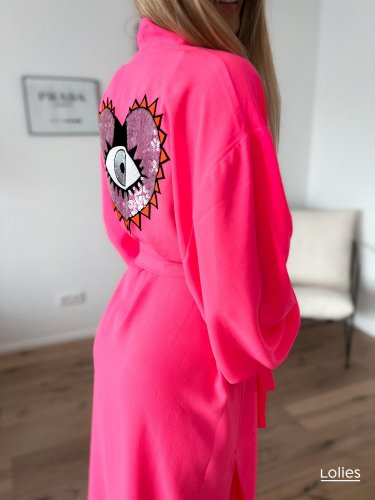 Kimono AMOR MAXI růžové