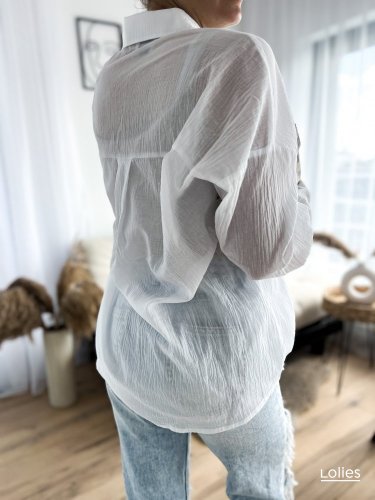 Mušelínová košile BASIC bílá