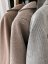 Zimní sako s příměsí vlny ELEGANT béžový proužek - Barva: Béžová, Velikost: ONESIZE