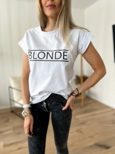 Tričko BLONDE bílá