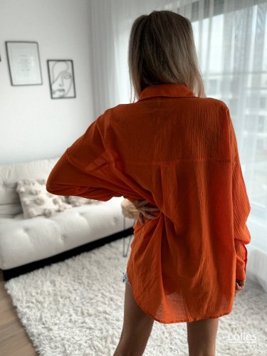 Mušelínová košile BASIC pomerančová