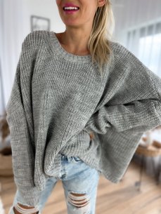 Vlněný svetr ZARA šedý