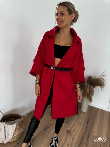 Mikinový kabát LAURA červený